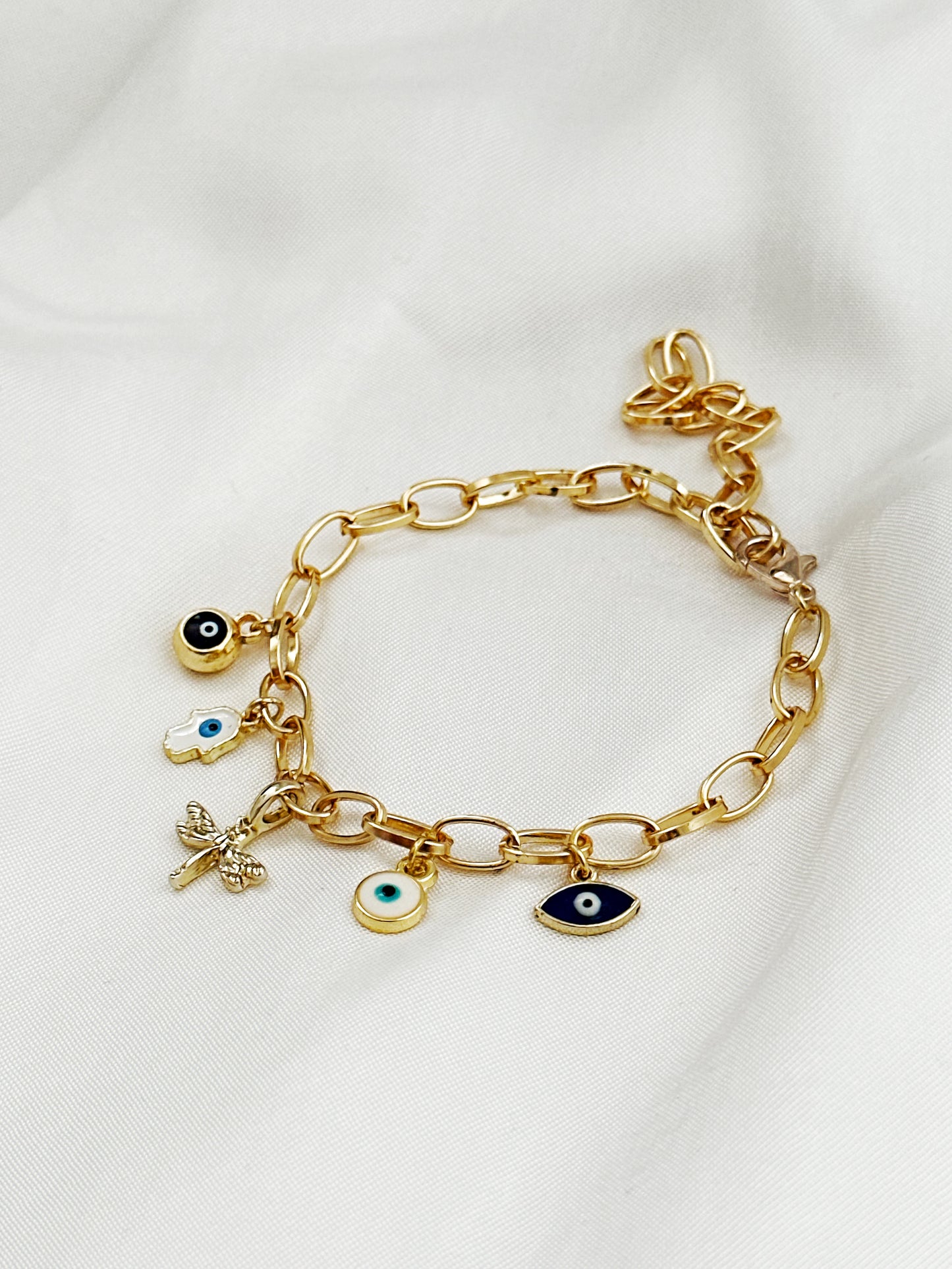 My Lucky Charm Armband Gold – Gliederarmband mit Charms Damen