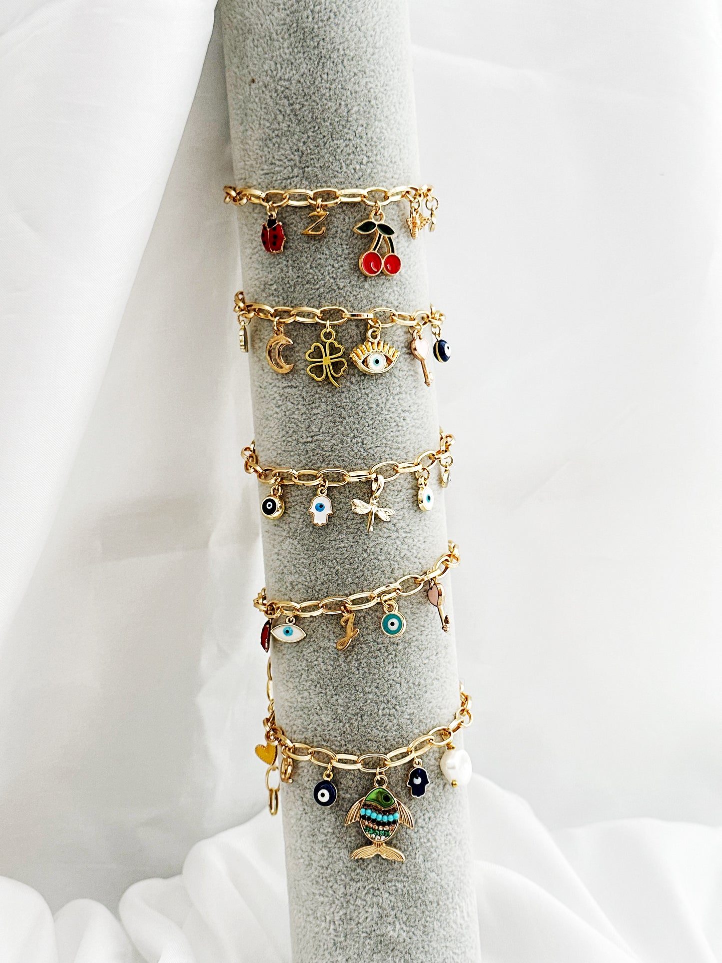 My Lucky Charm Armband Gold – Gliederarmband mit Charms Damen