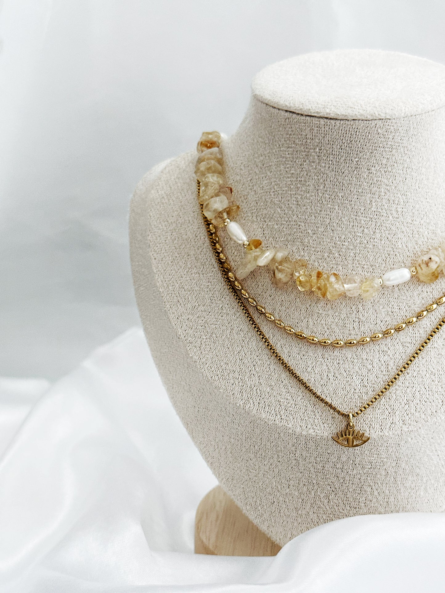 Liora Glow - Citrin Layering Kettenset