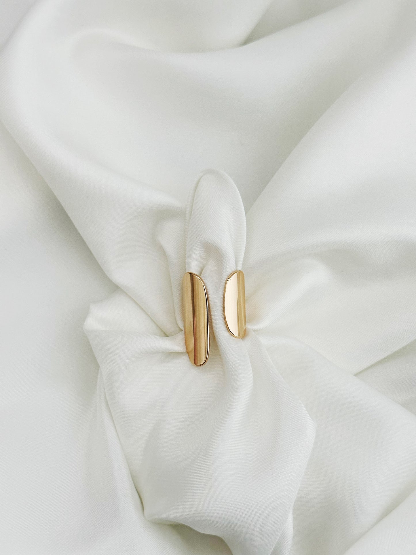 Statement Ring Oval Gold Silber – Chunky Ring Vergoldet Versilbert Damen