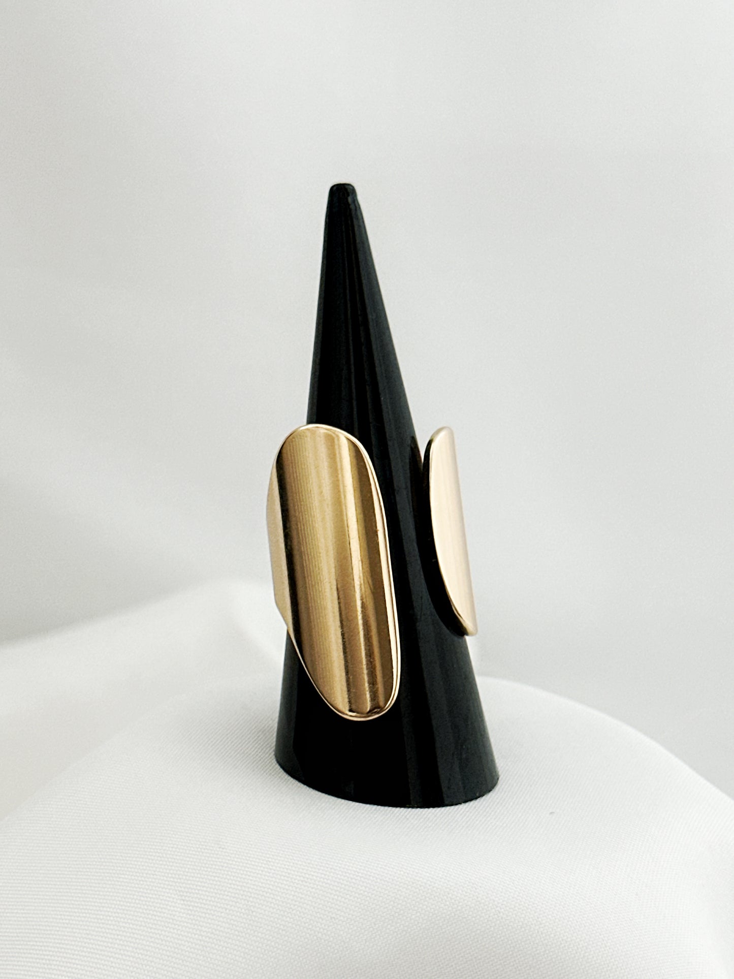 Statement Ring Oval Gold Silber – Chunky Ring Vergoldet Versilbert Damen