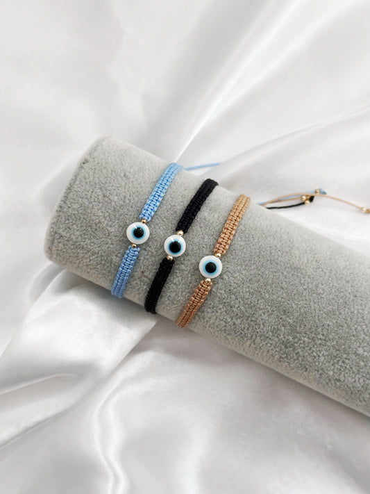 Boho Nazar Eye - Makramee Armband mit Schutzauge