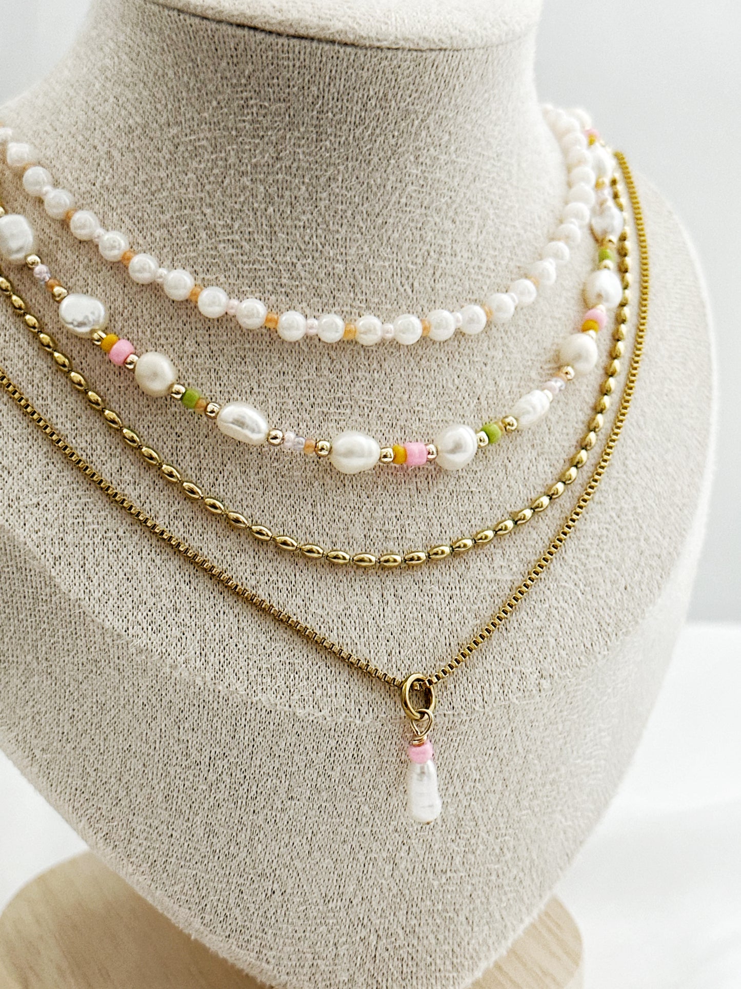 Pearl Bloom – 4-teiliges Layering-Ketten-Set | 2 Varianten