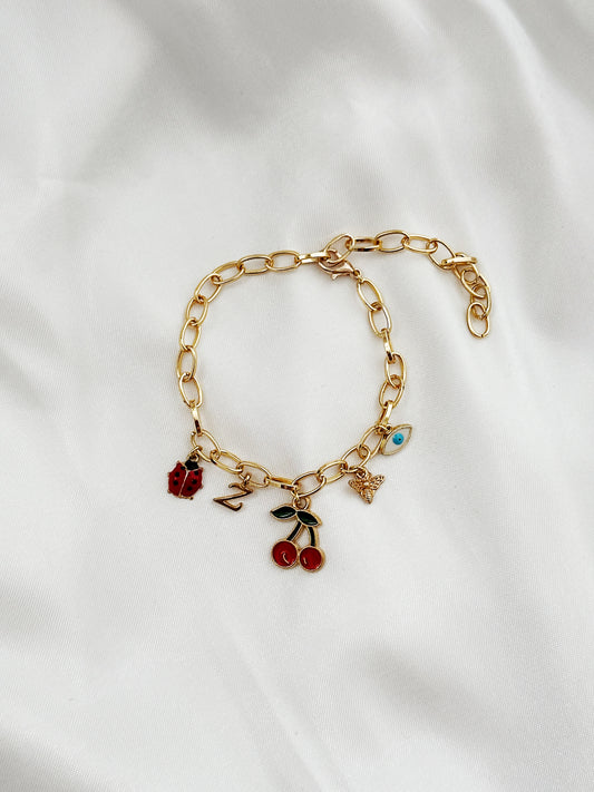 My Lucky Charm Armband Gold – Gliederarmband mit Charms Damen