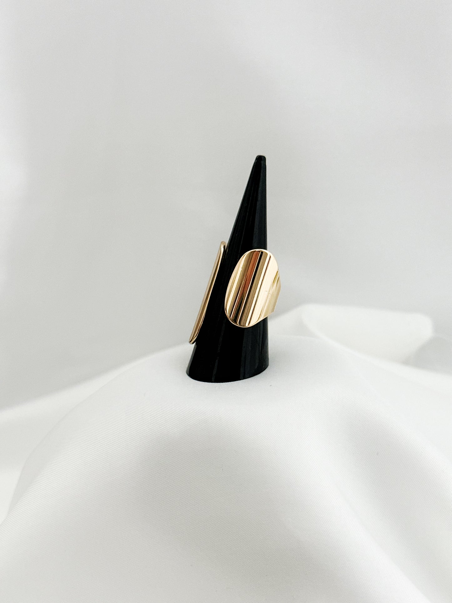 Statement Ring Oval Gold Silber – Chunky Ring Vergoldet Versilbert Damen