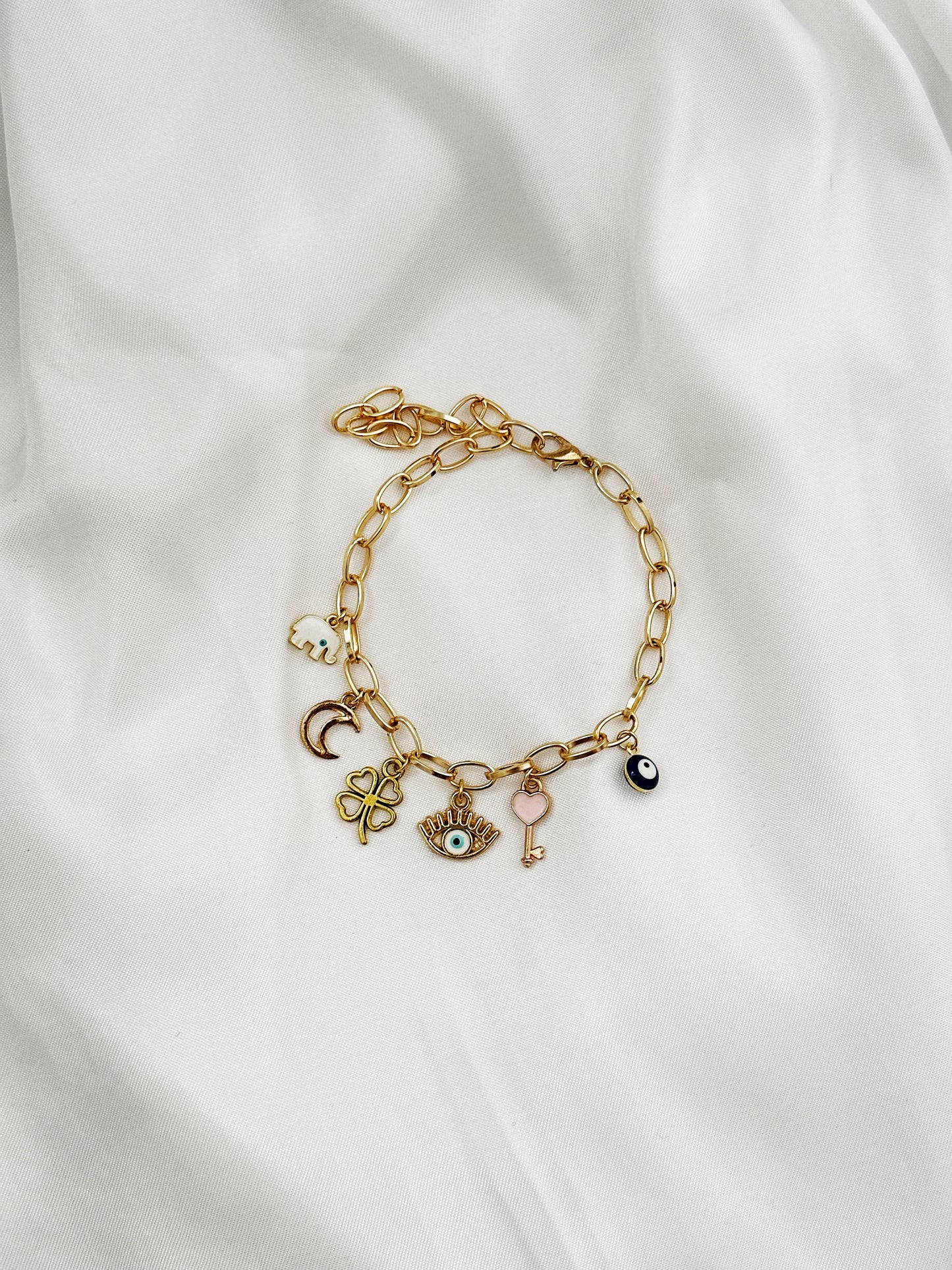My Lucky Charm Armband Gold – Gliederarmband mit Charms Damen