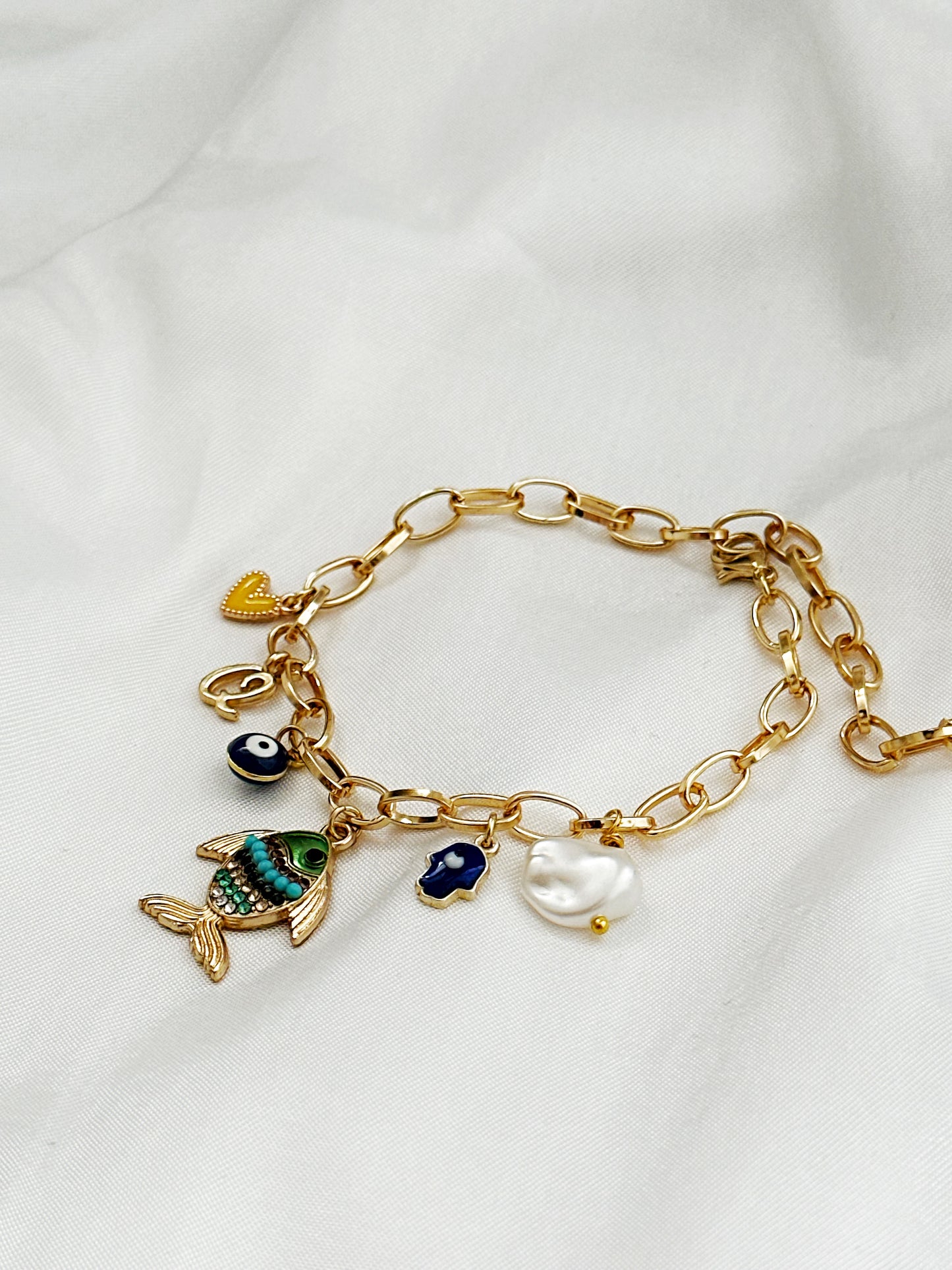 My Lucky Charm Armband Gold – Gliederarmband mit Charms Damen