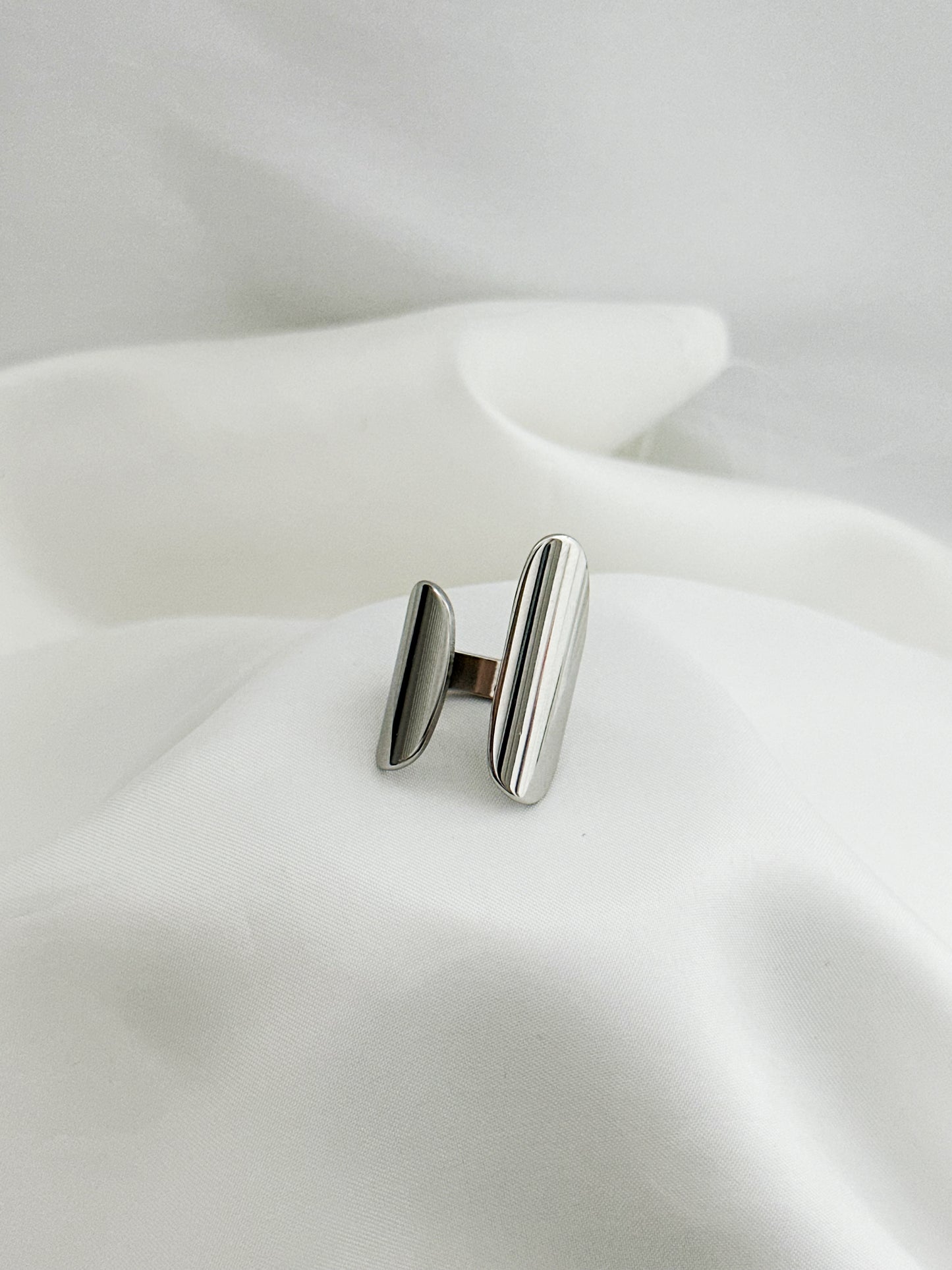 Statement Ring Oval Gold Silber – Chunky Ring Vergoldet Versilbert Damen