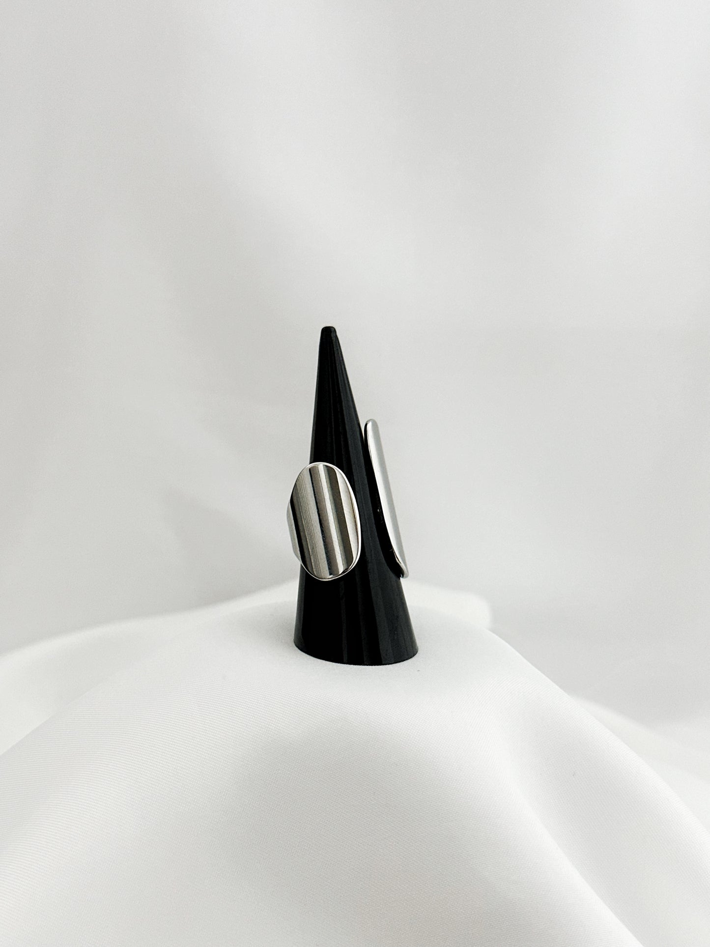 Statement Ring Oval Gold Silber – Chunky Ring Vergoldet Versilbert Damen