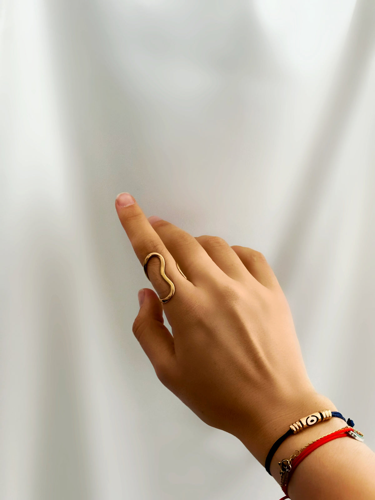 Goldener Statement Ring aus Edelstahl – verstellbarer offener Ring