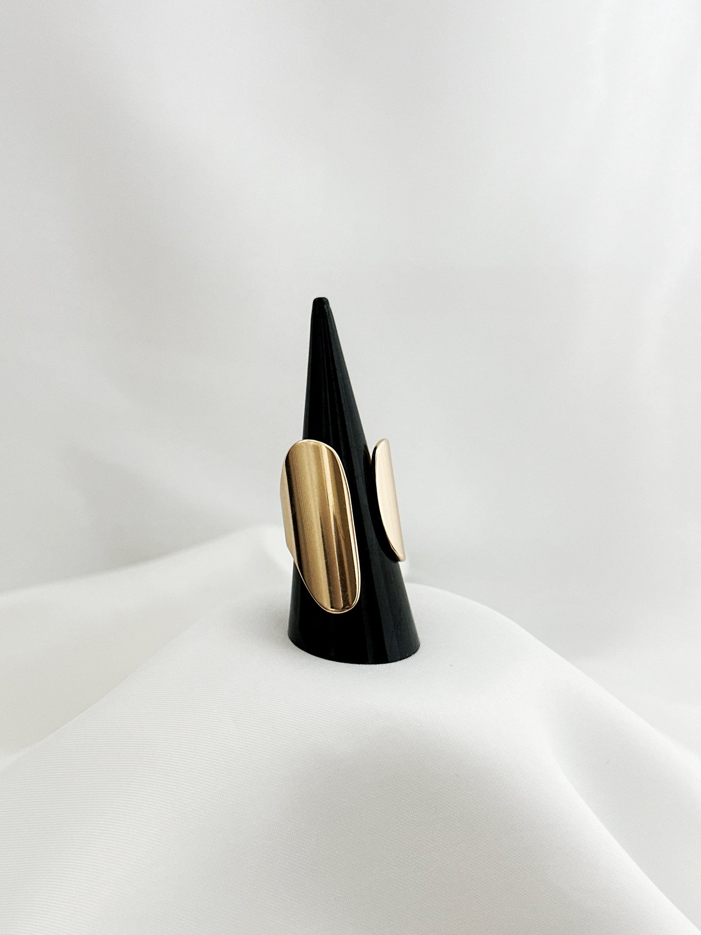 Statement Ring Oval Gold Silber – Chunky Ring Vergoldet Versilbert Damen