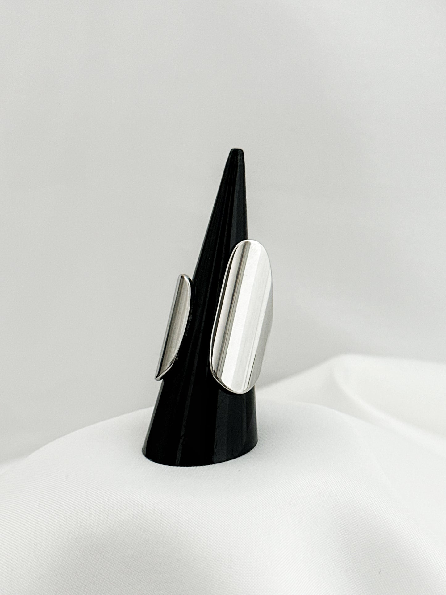 Statement Ring Oval Gold Silber – Chunky Ring Vergoldet Versilbert Damen