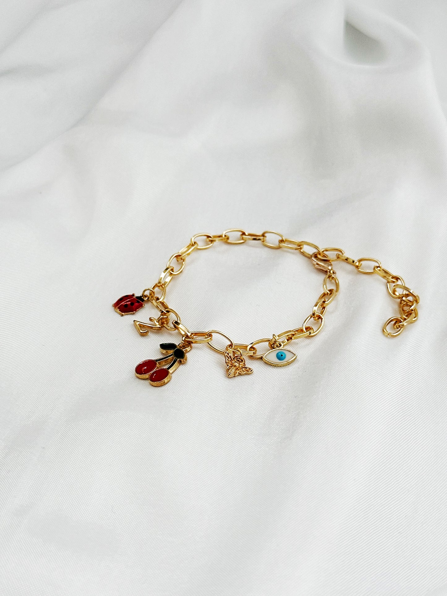 My Lucky Charm Armband Gold – Gliederarmband mit Charms Damen