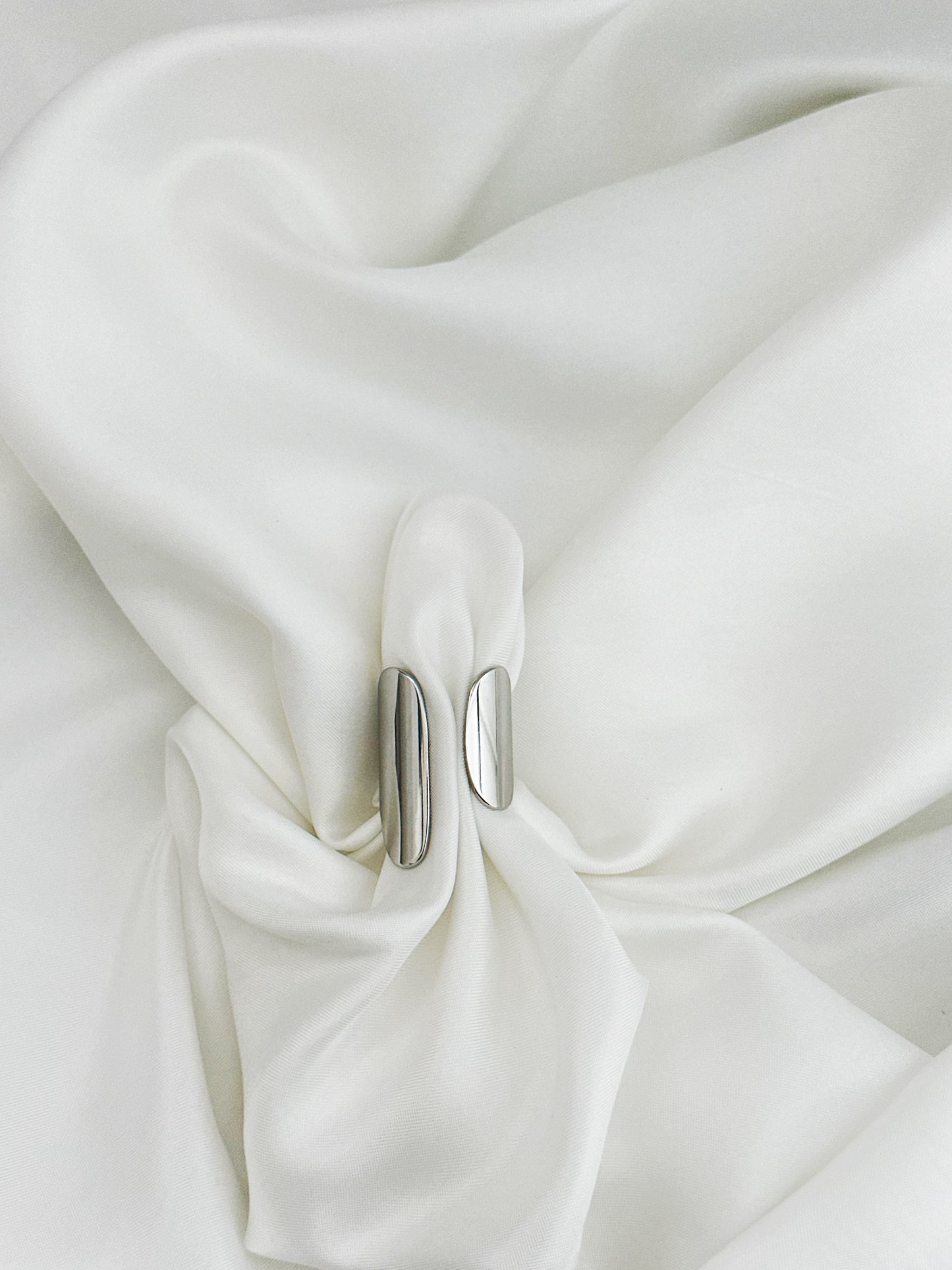 Statement Ring Oval Gold Silber – Chunky Ring Vergoldet Versilbert Damen
