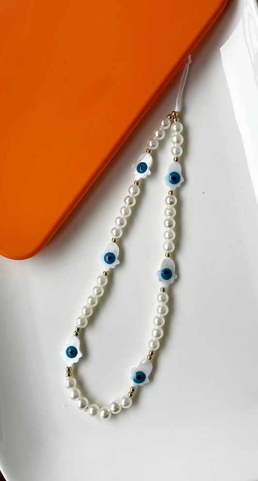 Perlen Handykette mit Nazar Auge