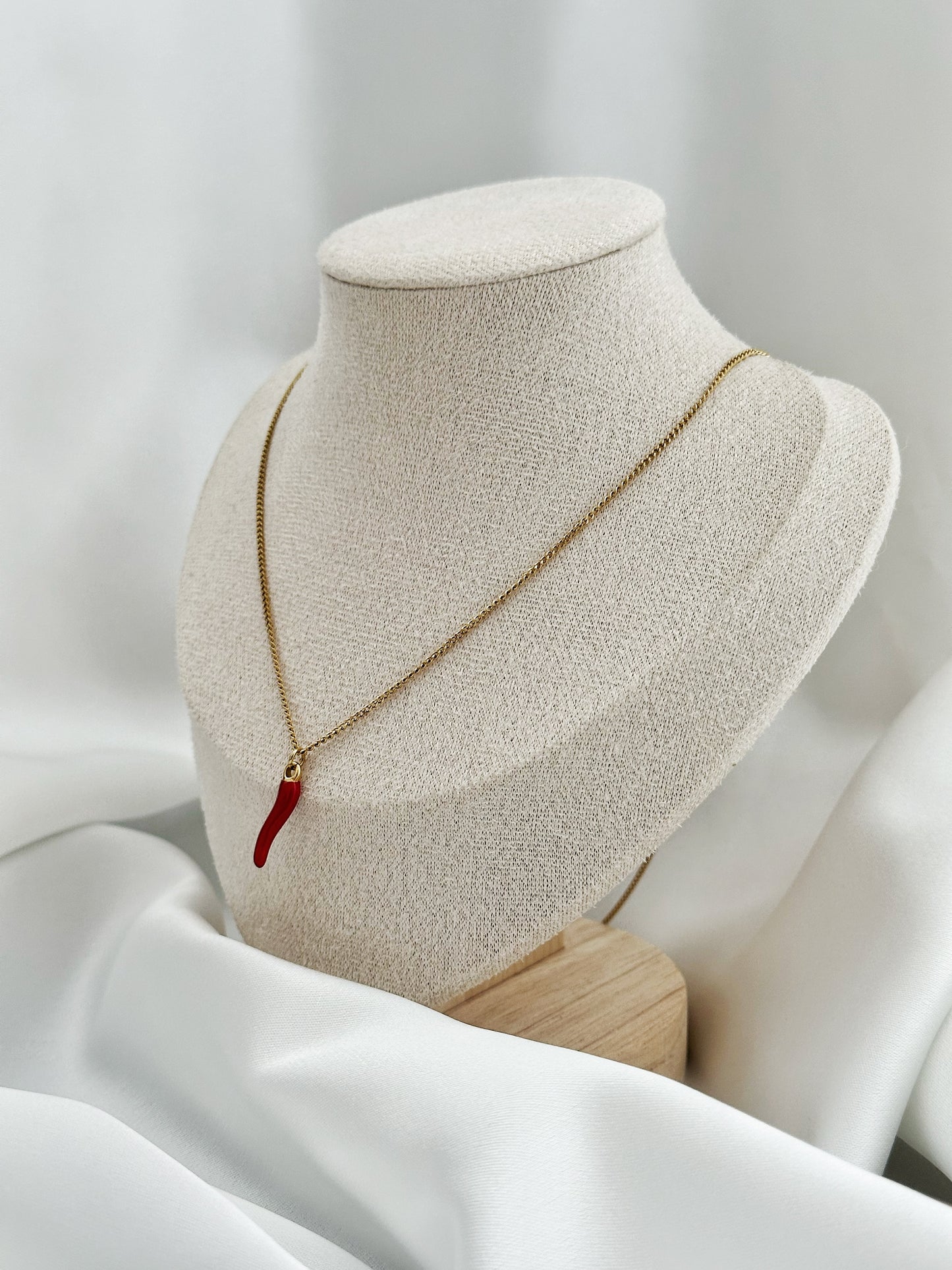 Red Chili Kette – Cornicello Halskette aus Edelstahl | Italienisches Glückssymbol