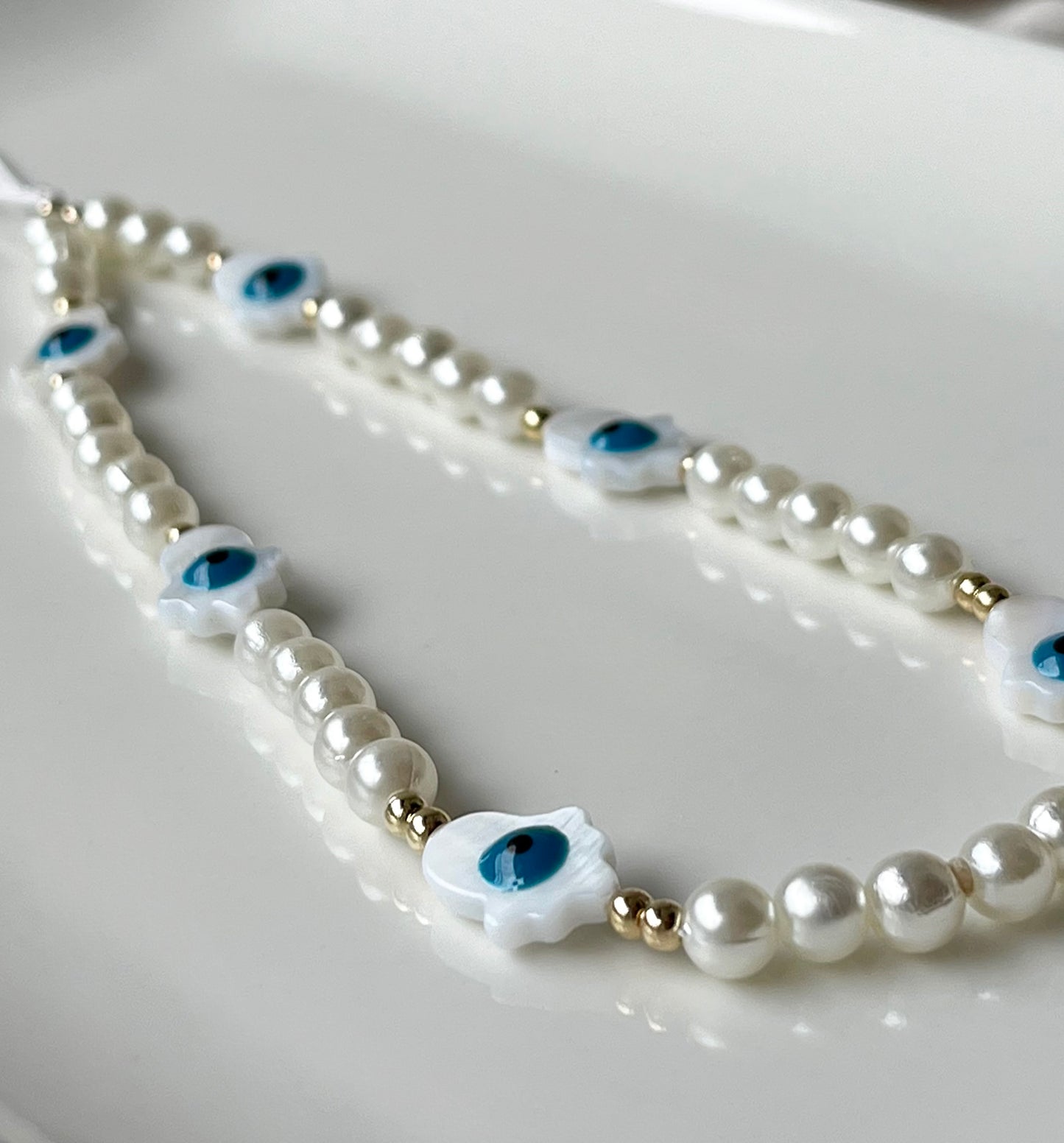 Perlen Handykette mit Nazar Auge