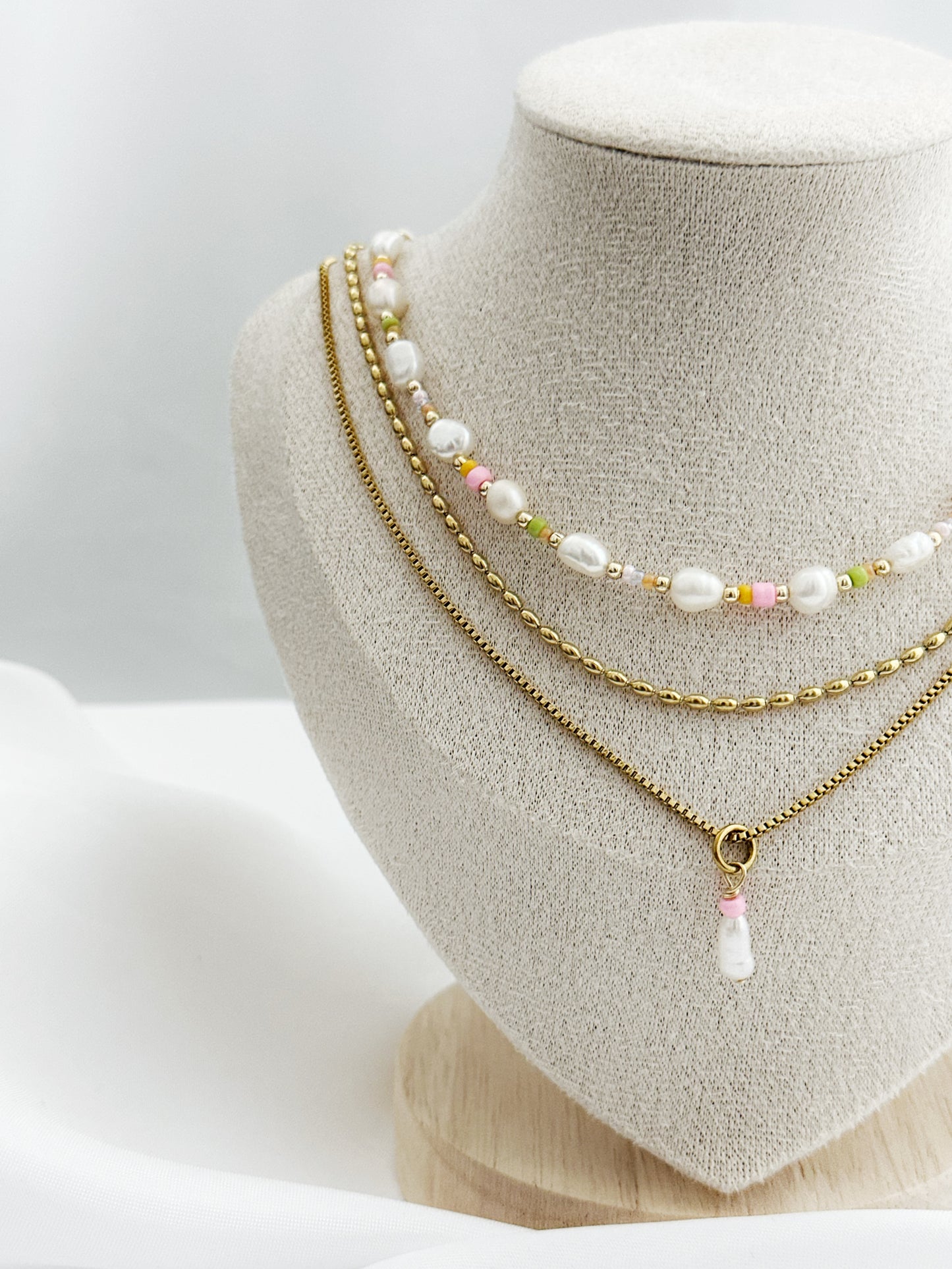 Sunset Vibes – Perlen Layering Set | 3-teilig | Zwei Varianten