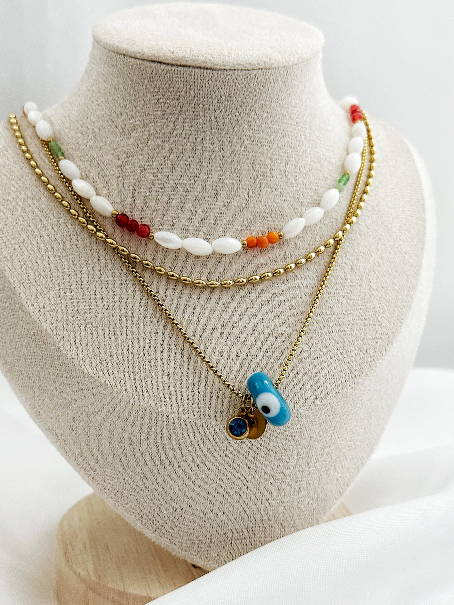 Lunéa Glow – 3-teiliges Layering-Ketten-Set | 2 Varianten