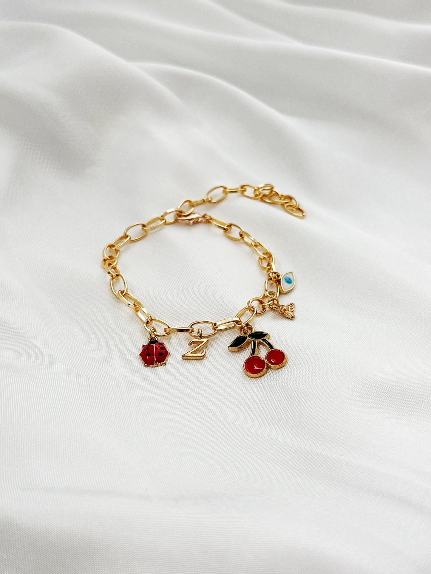 My Lucky Charm Armband Gold – Gliederarmband mit Charms Damen