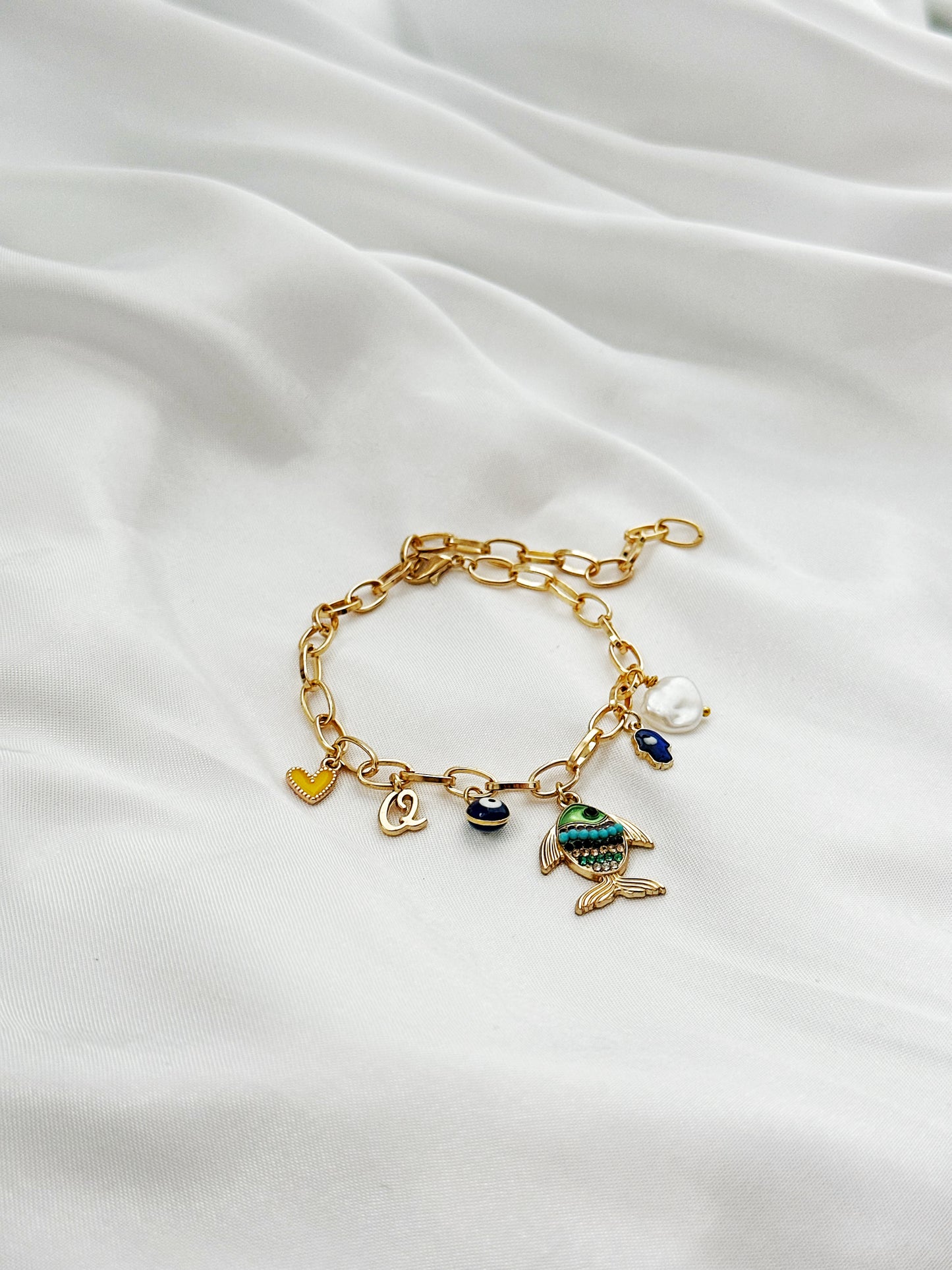 My Lucky Charm Armband Gold – Gliederarmband mit Charms Damen
