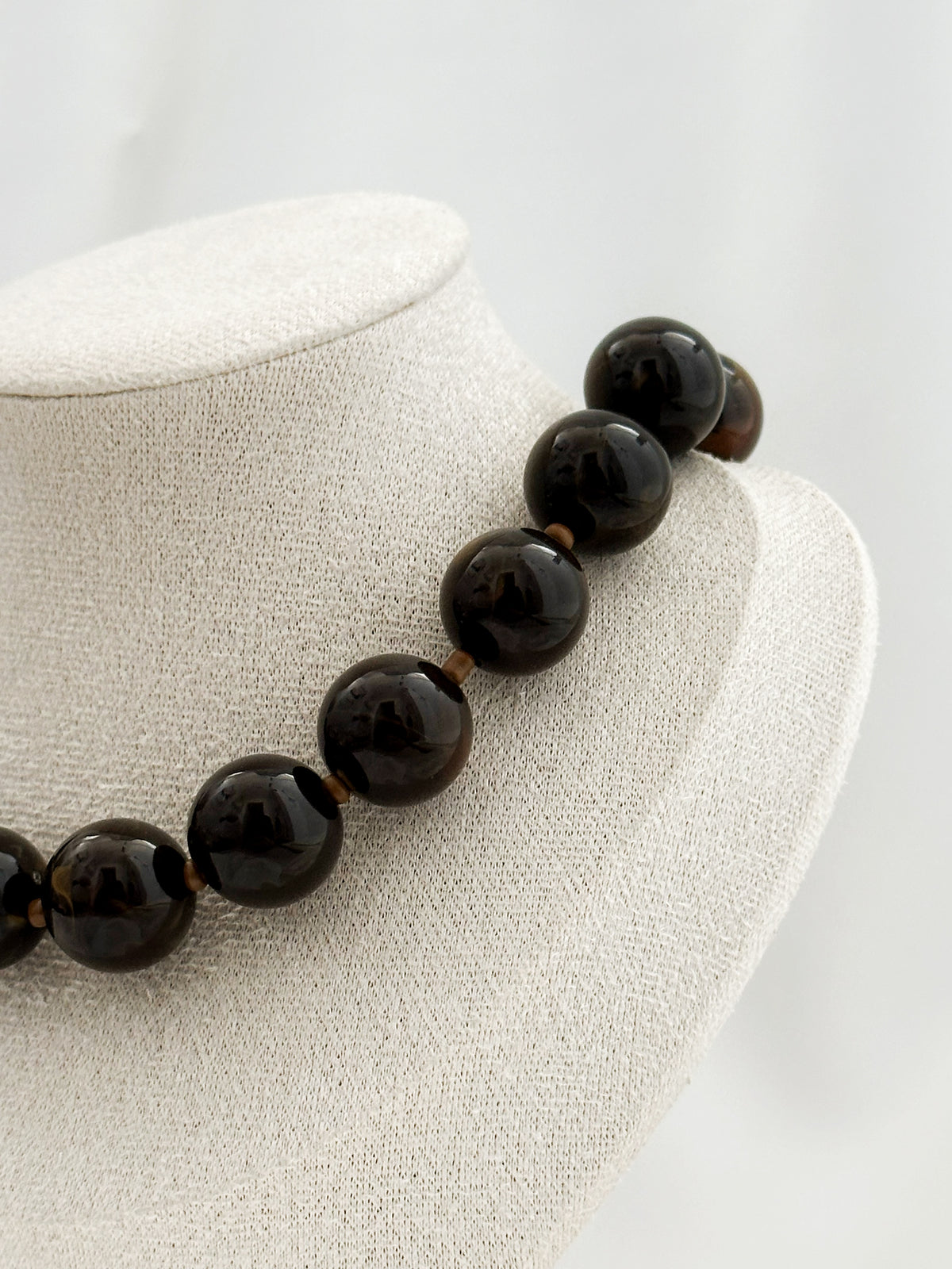 Braune Statement-Perlenkette – große Perlenkette für Damen
