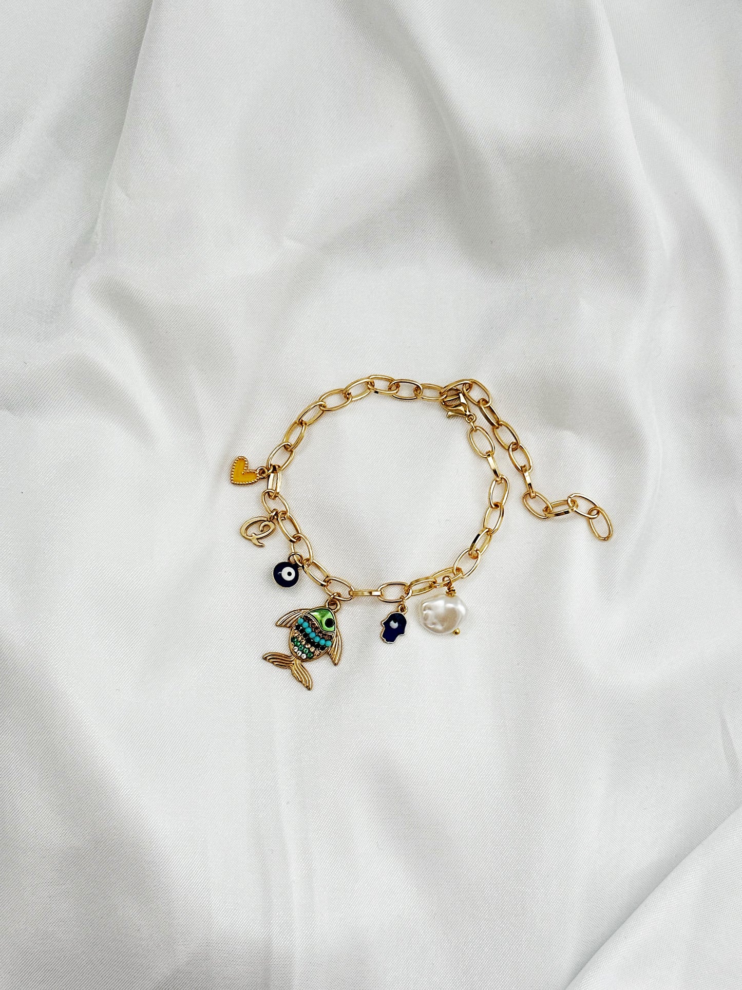 My Lucky Charm Armband Gold – Gliederarmband mit Charms Damen