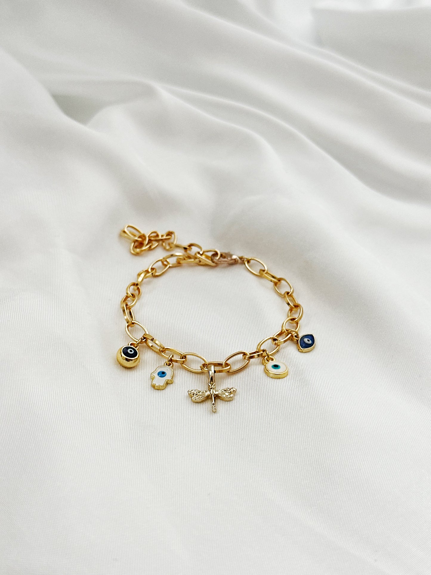 My Lucky Charm Armband Gold – Gliederarmband mit Charms Damen