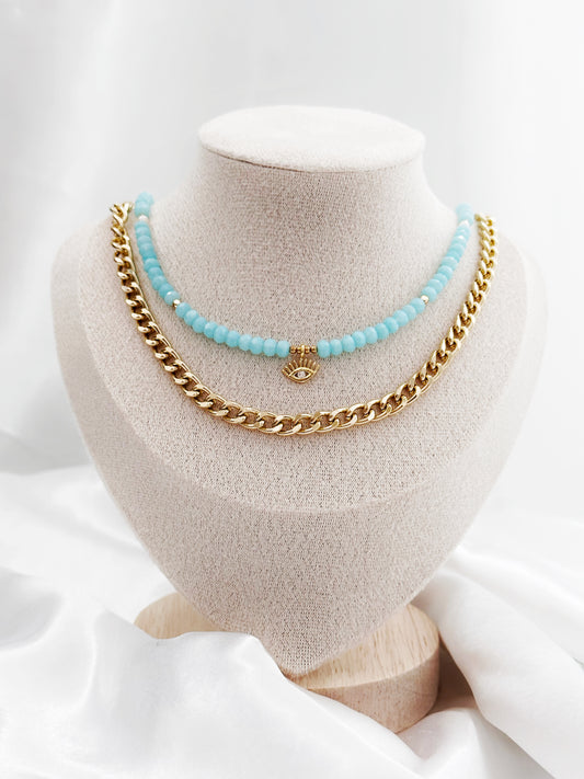 Crystal Glow Duo Halskette