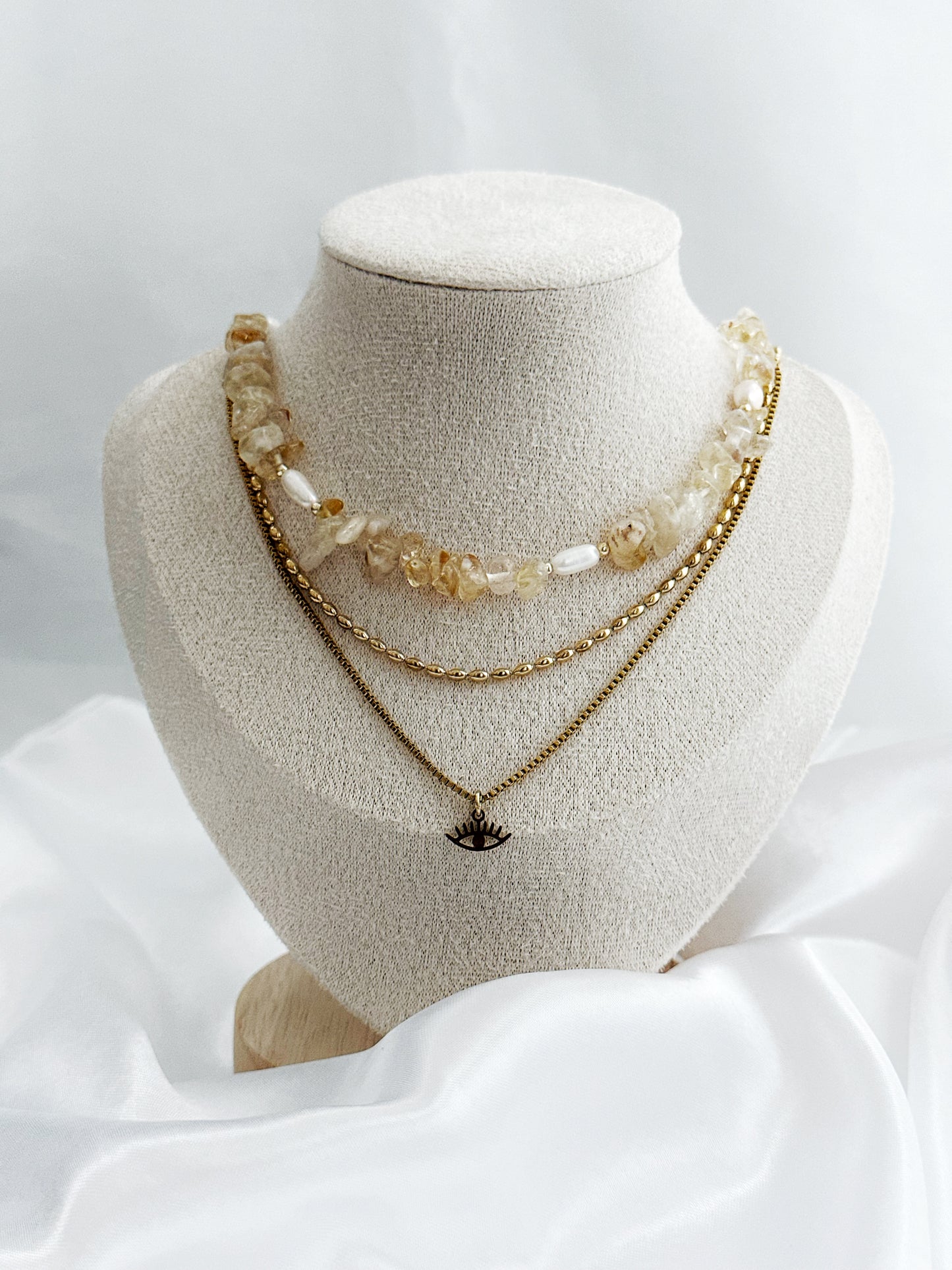 Liora Glow - Citrin Layering Kettenset