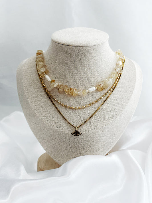 Liora Glow - Citrin Layering Kettenset