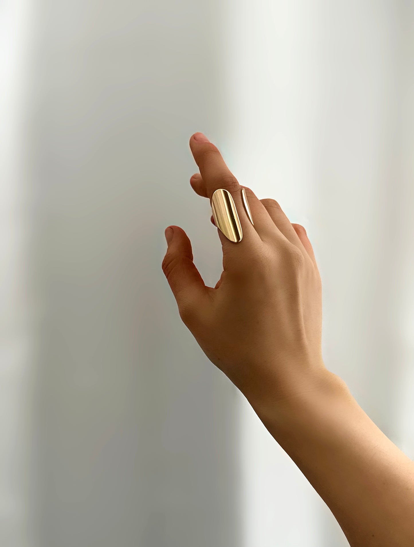 Statement Ring Oval Gold Silber – Chunky Ring Vergoldet Versilbert Damen