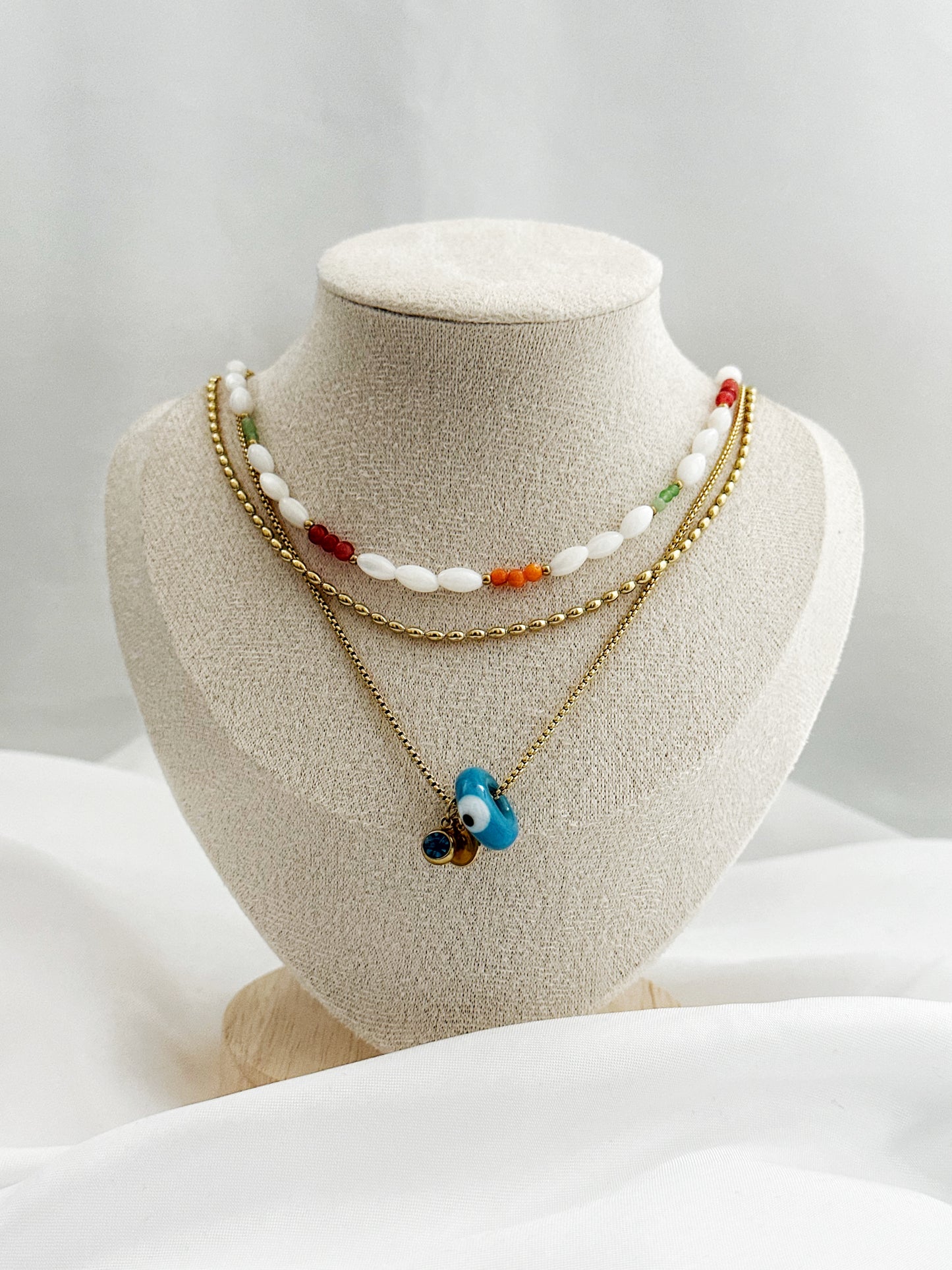 Lunéa Glow – 3-teiliges Layering-Ketten-Set | 2 Varianten