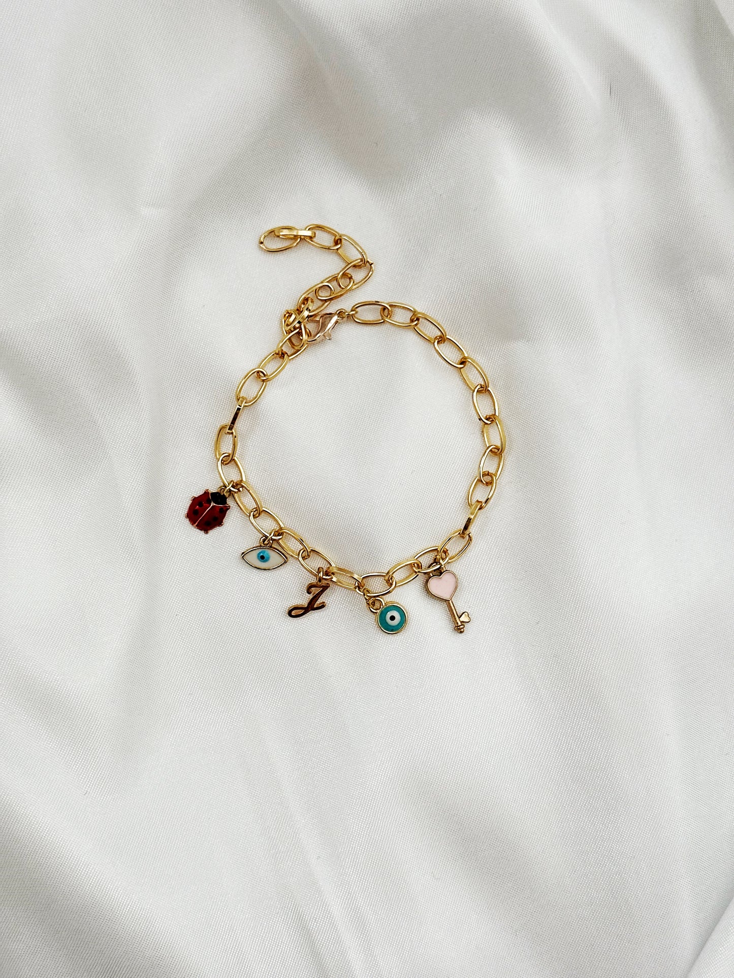 My Lucky Charm Armband Gold – Gliederarmband mit Charms Damen
