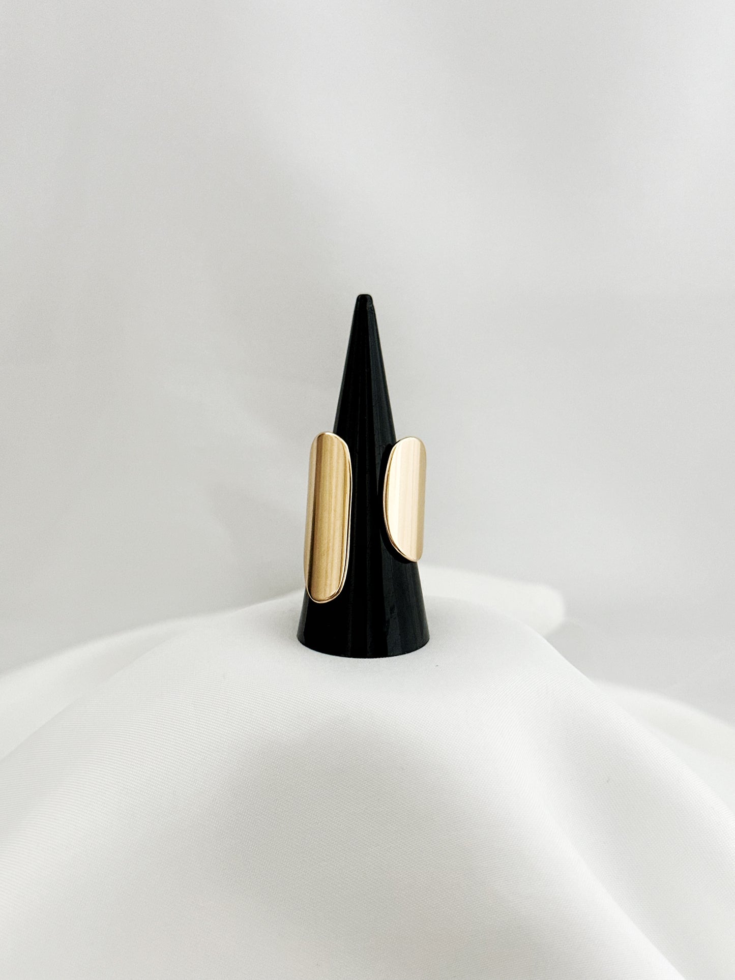 Statement Ring Oval Gold Silber – Chunky Ring Vergoldet Versilbert Damen